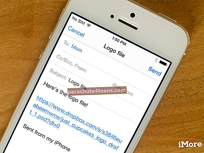 Kā nosūtīt lielus failus pa e-pastu no iPhone un iPad
