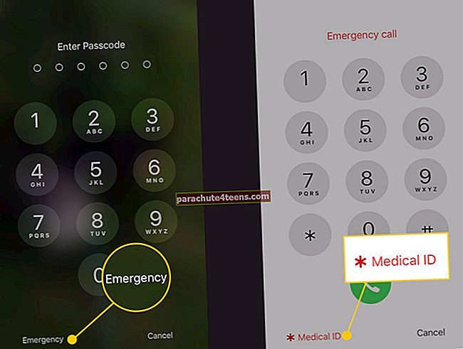 Kaip pasiekti „Medical ID“ iš užrakto ekrano „iPhone“