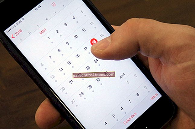 Kalenterin jakaminen iPhonesta tai iPadista